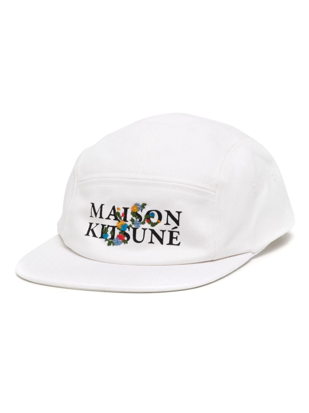 Maison Kitsuné logo-print cotton baseball cap - White von Maison Kitsuné