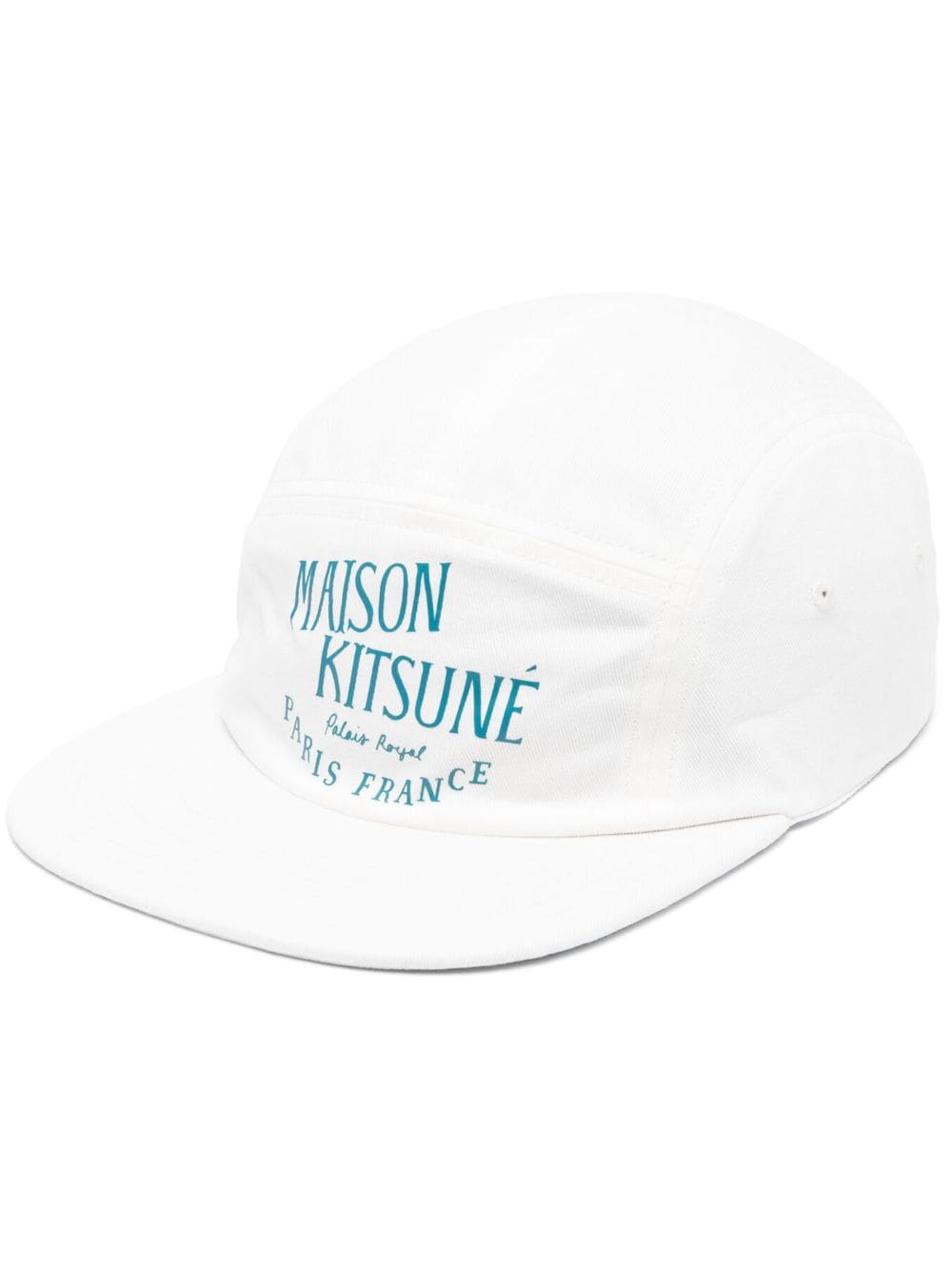 Maison Kitsuné logo-print cotton cap - White von Maison Kitsuné