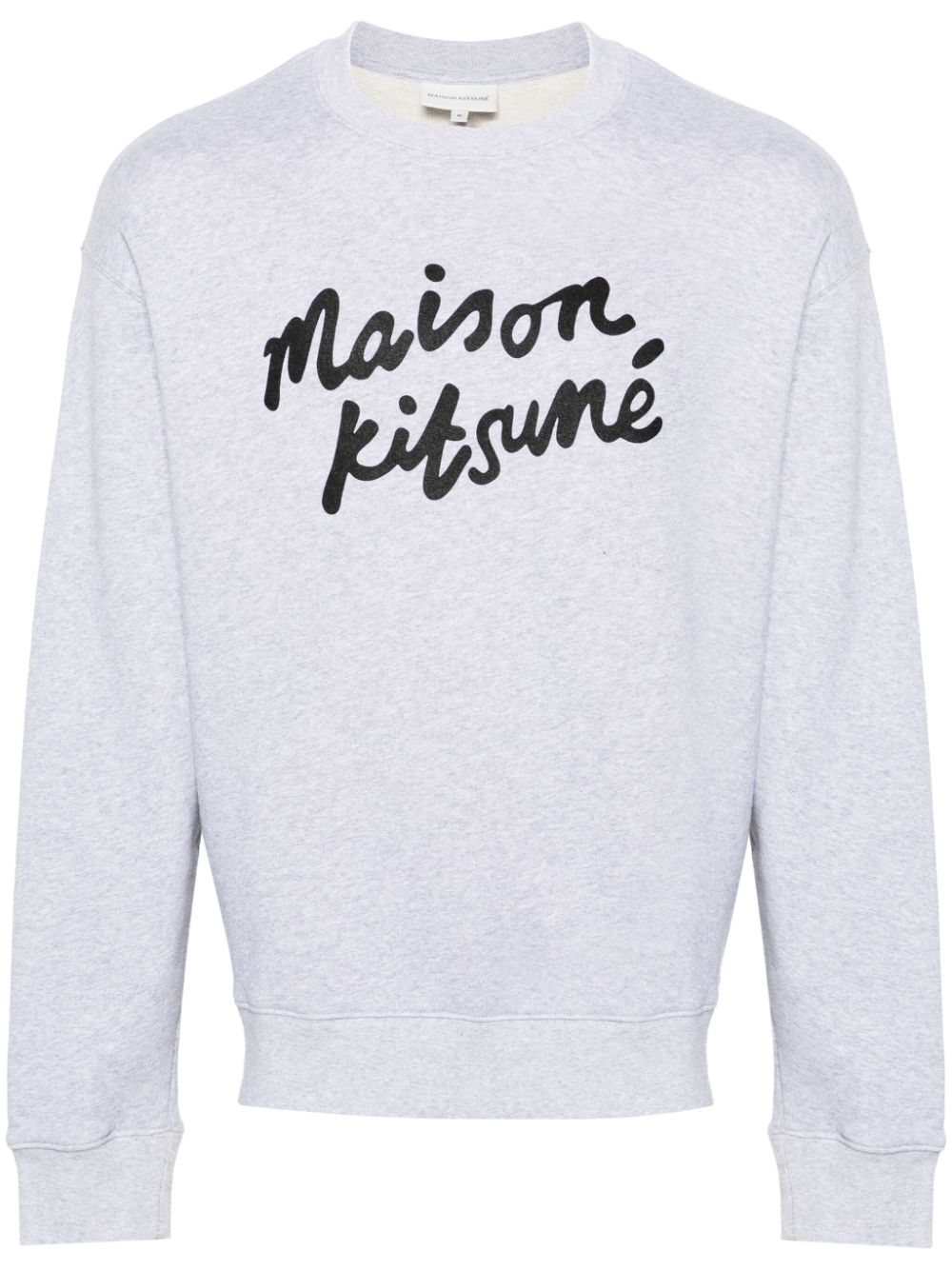 Maison Kitsuné logo-print cotton sweatshirt - Grey von Maison Kitsuné