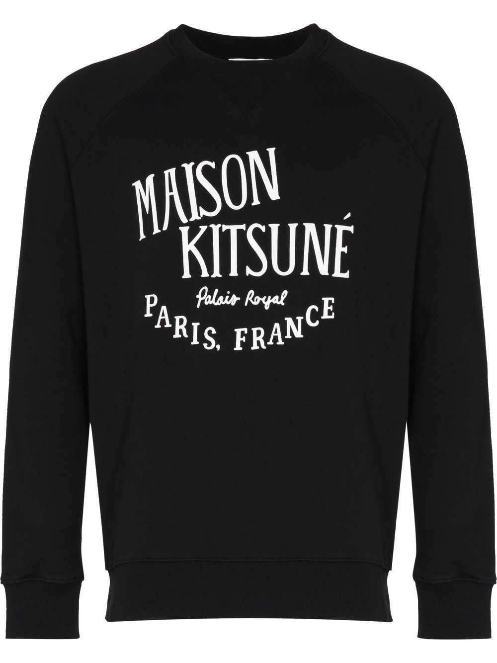 Maison Kitsuné logo-print long-sleeve sweatshirt - Black von Maison Kitsuné