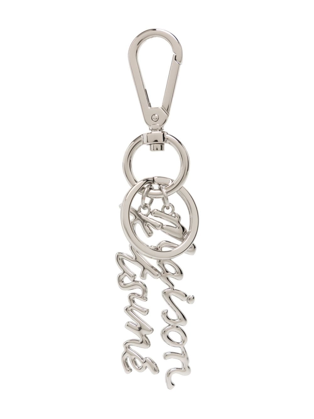 Maison Kitsuné polished logo-charm keyring - Silver von Maison Kitsuné