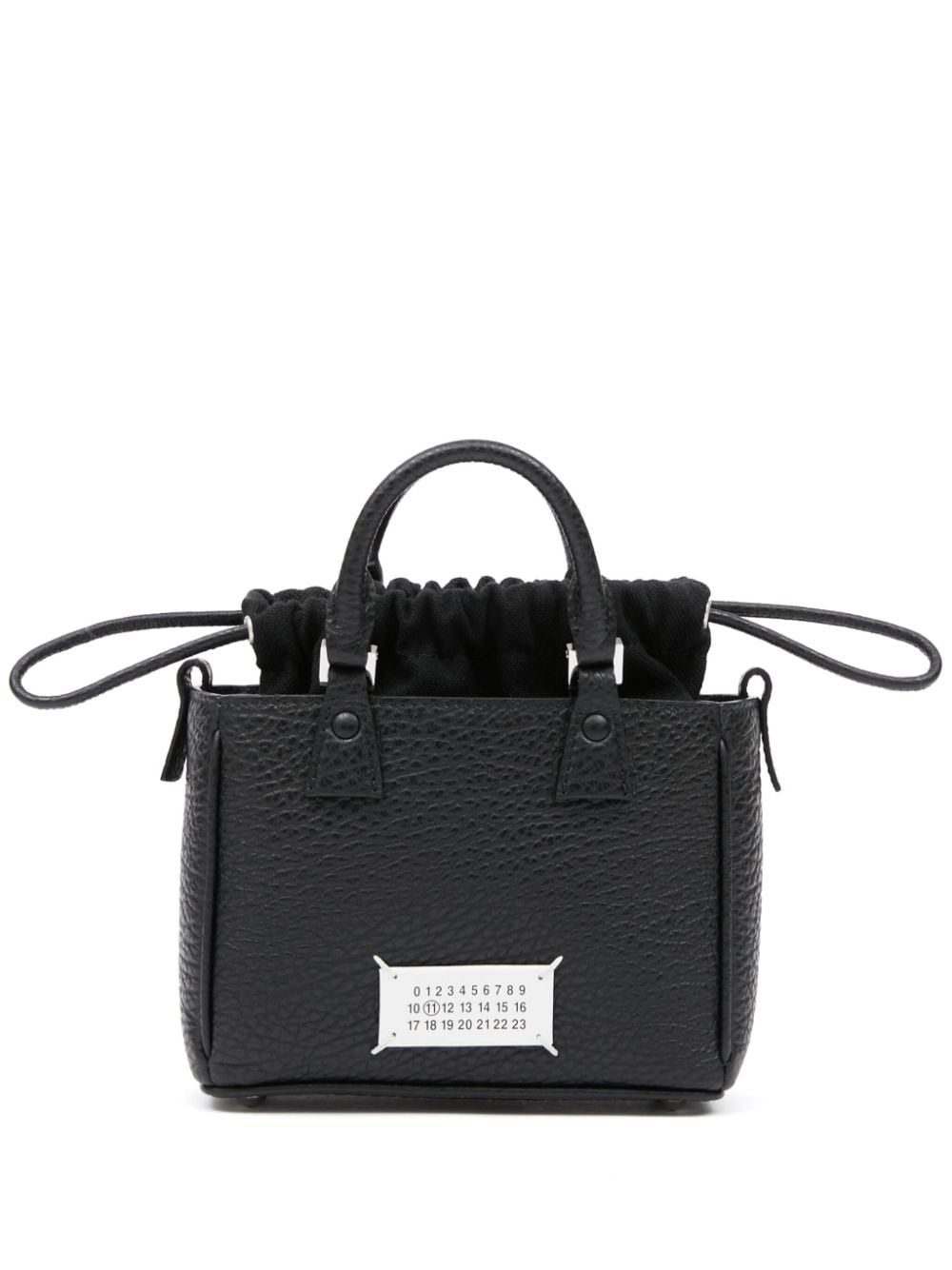 Maison Margiela 5AC Horizontal leather tote bag - Black von Maison Margiela