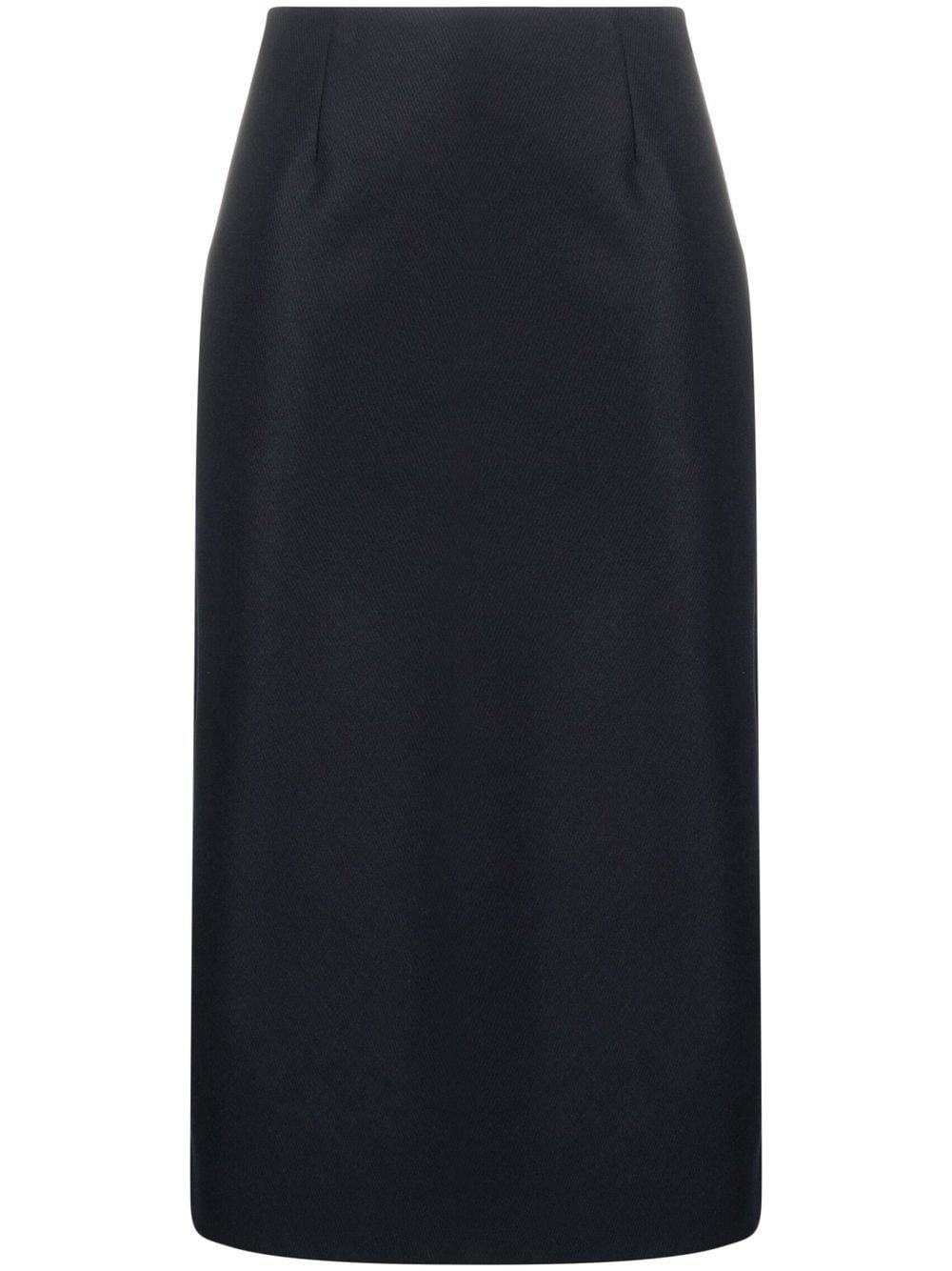 Maison Margiela A-line twill midi skirt - Blue von Maison Margiela