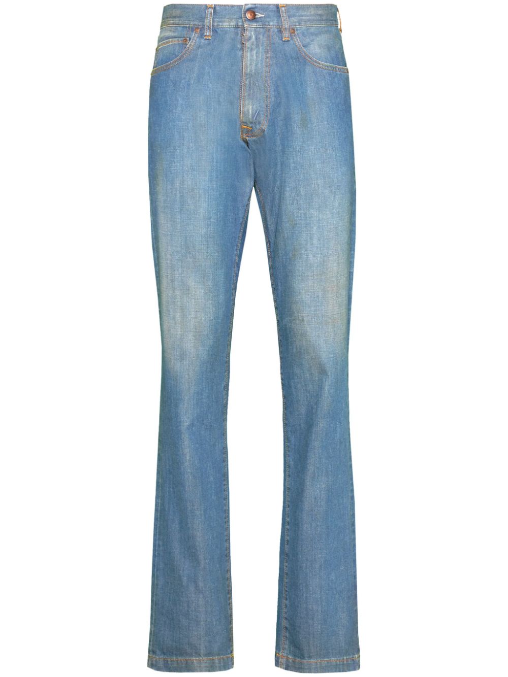 Maison Margiela Americana turn-up jeans - Blue von Maison Margiela