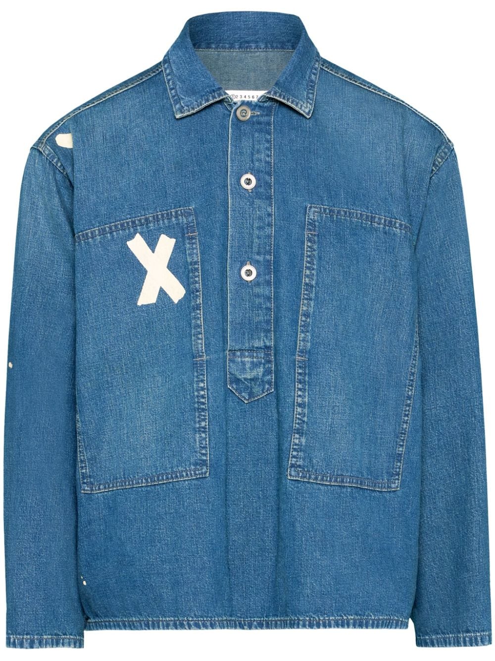 Maison Margiela Distressed denim shirt - Blue von Maison Margiela