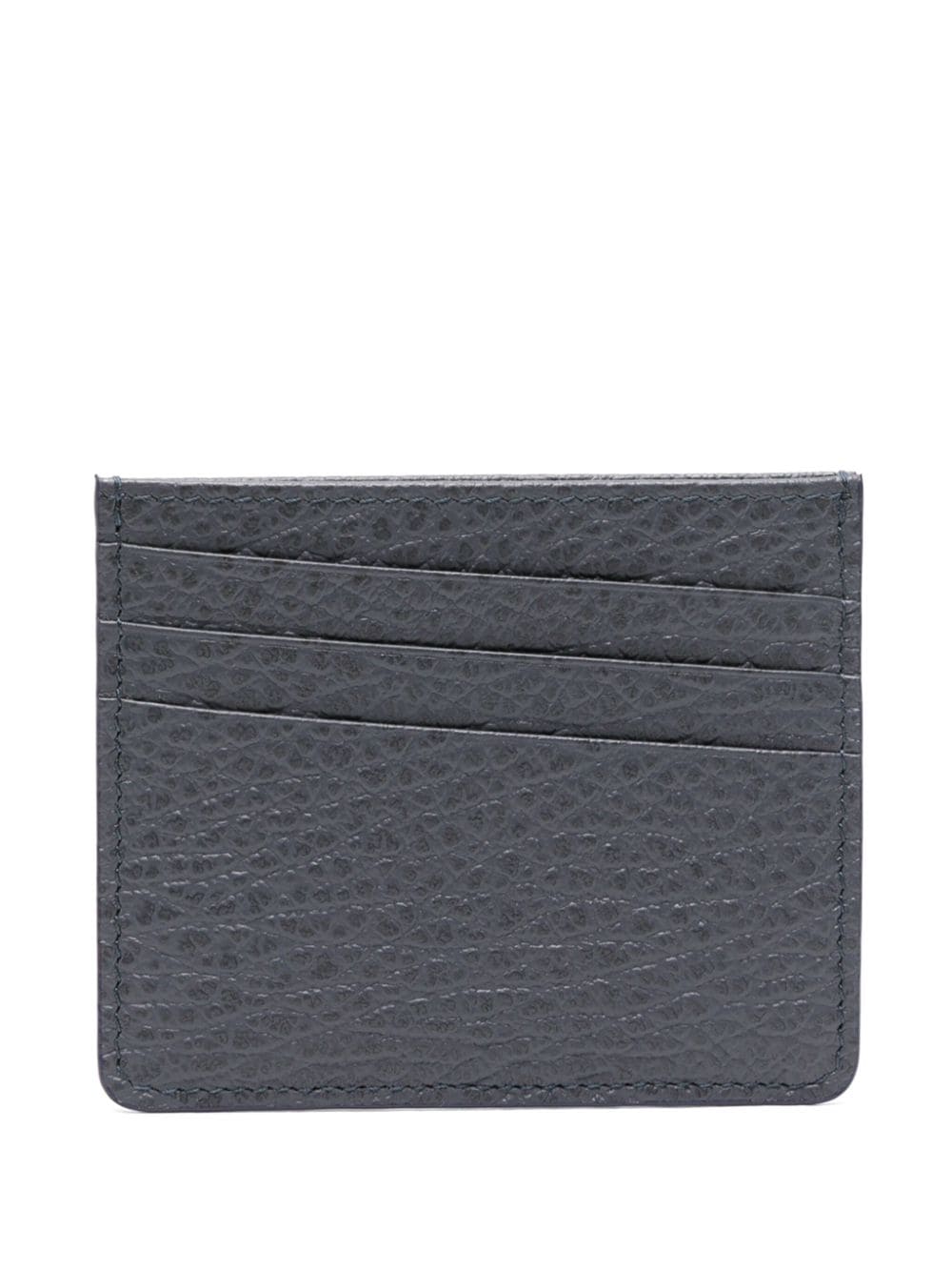 Maison Margiela Four-stitch asymmetric leather cardholder - Blue von Maison Margiela