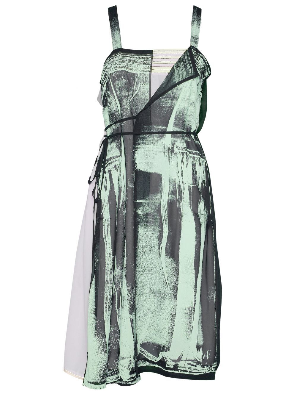 Maison Margiela Freeze-frame silk dress - Green von Maison Margiela