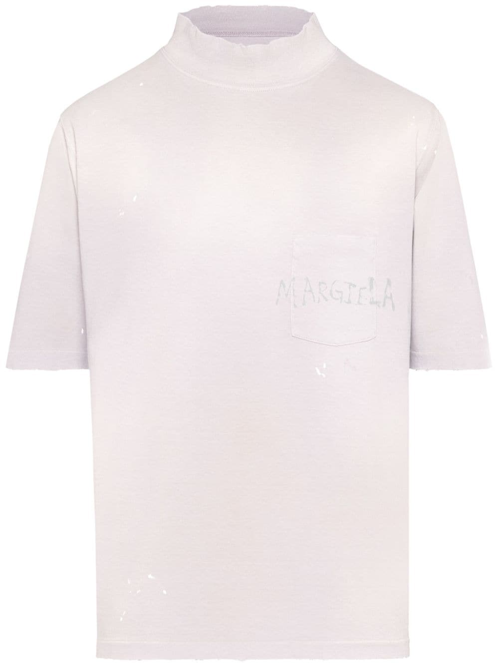 Maison Margiela Handwritten cotton T-shirt - Purple von Maison Margiela