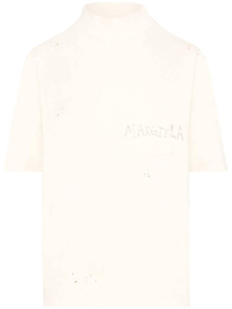 Maison Margiela Handwritten cotton T-shirt - White von Maison Margiela