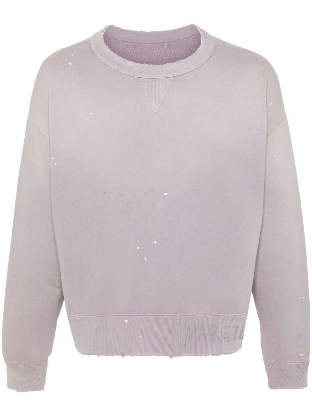 Maison Margiela Handwritten cotton sweatshirt - Purple von Maison Margiela