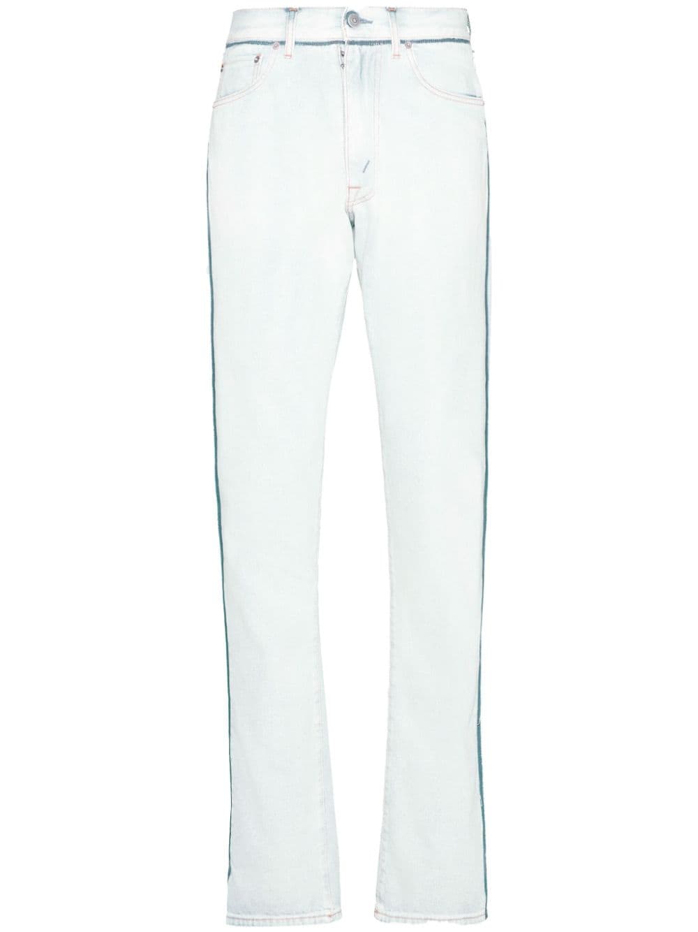 Maison Margiela Japanese denim turn-up jeans - White von Maison Margiela