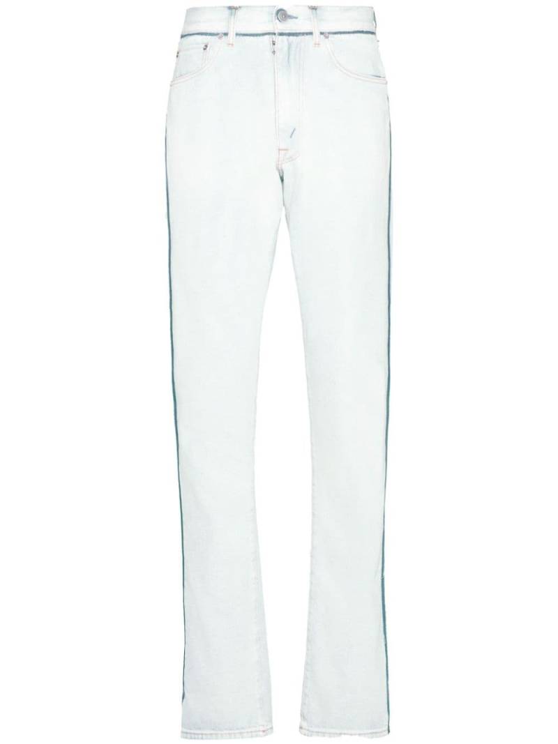 Maison Margiela Japanese denim turn-up jeans - White von Maison Margiela