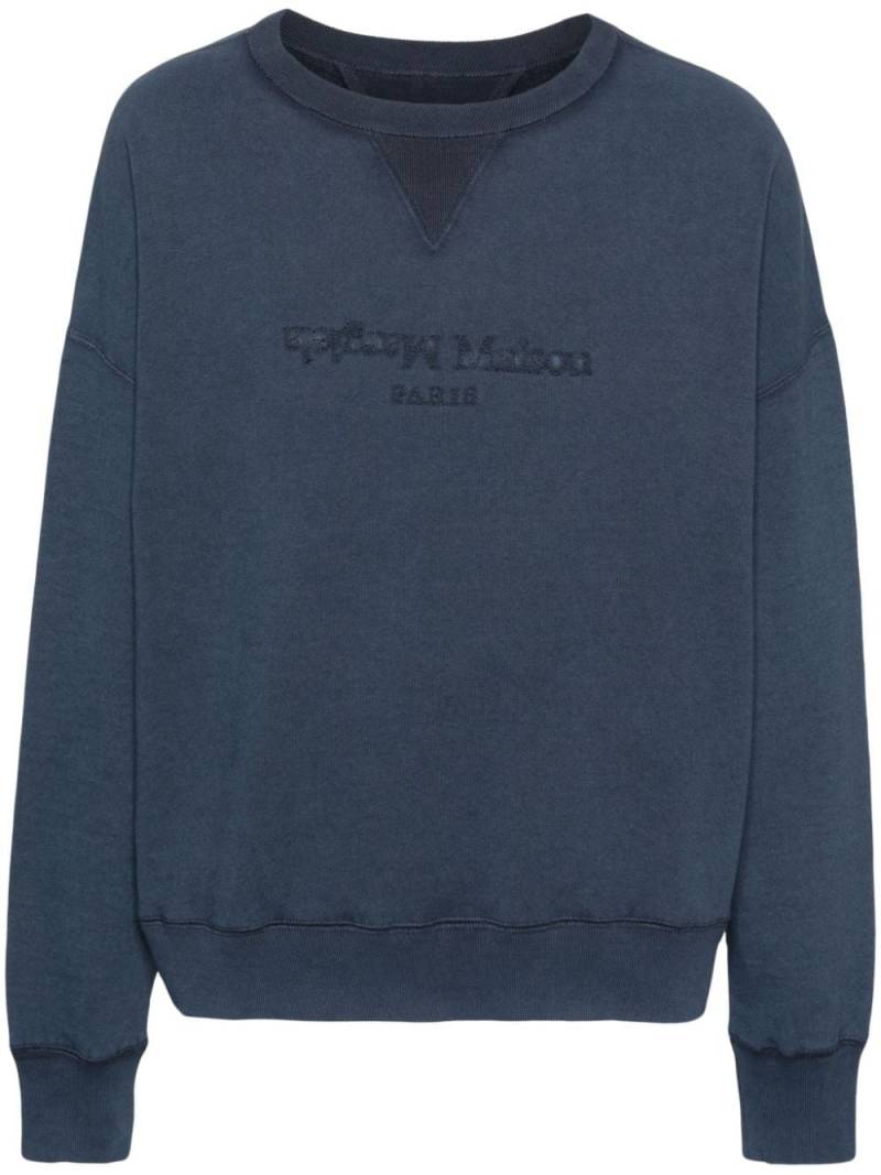 Maison Margiela Reverse cotton sweatshirt - Blue von Maison Margiela