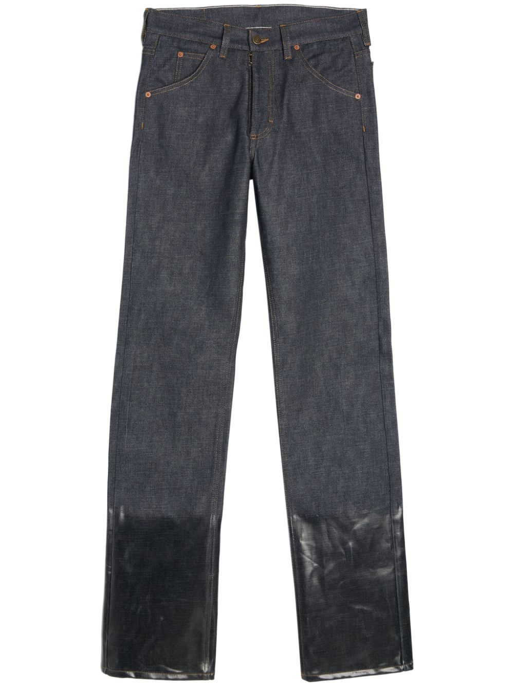 Maison Margiela Selvedge mid-rise straight jeans - Blue von Maison Margiela