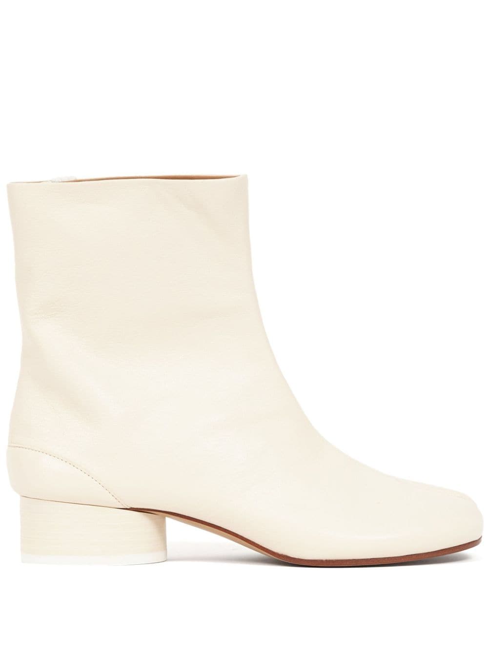 Maison Margiela Tabi 30mm leather ankle boots - White von Maison Margiela