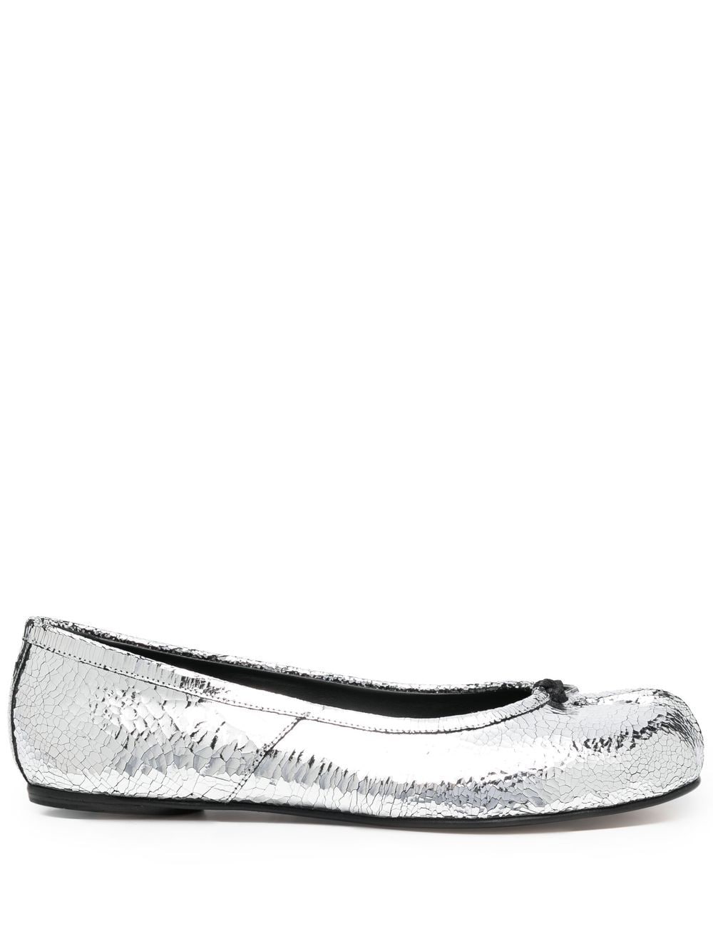 Maison Margiela Tabi mirror-effect ballerina shoes - Silver von Maison Margiela