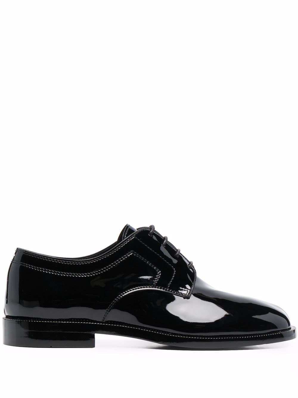 Maison Margiela Tabi patent-leather brogues - Black von Maison Margiela