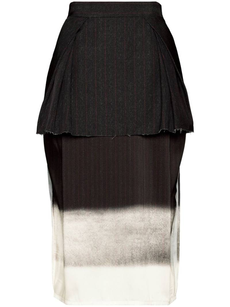 Maison Margiela Trompe l'oeil layered skirt - Black von Maison Margiela