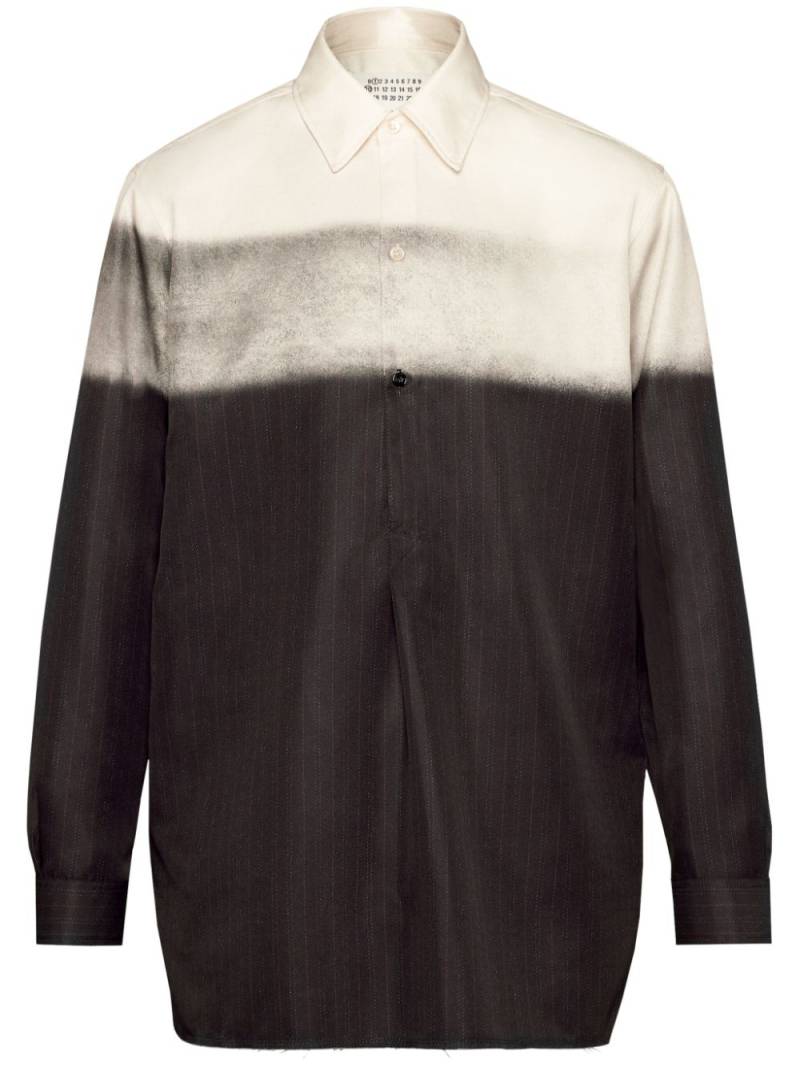 Maison Margiela Trompe l'oeil pinstripe-print shirt - Neutrals von Maison Margiela