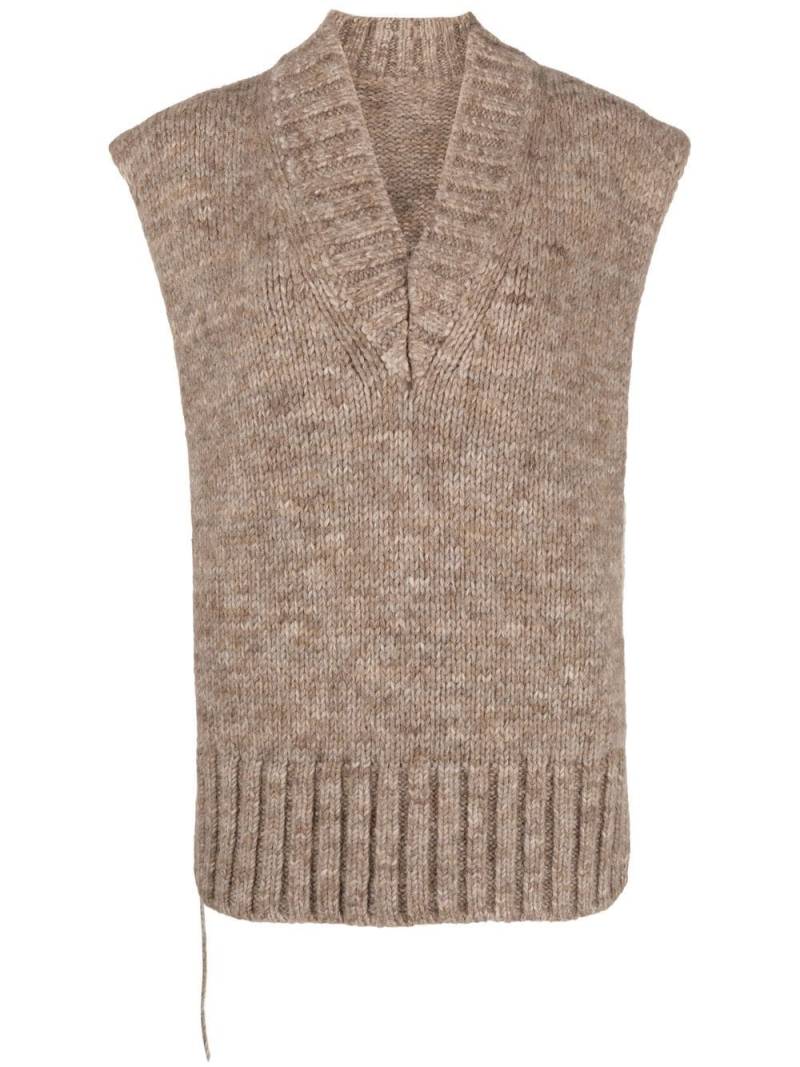 Maison Margiela Botanical Dye knitted vest - Green von Maison Margiela