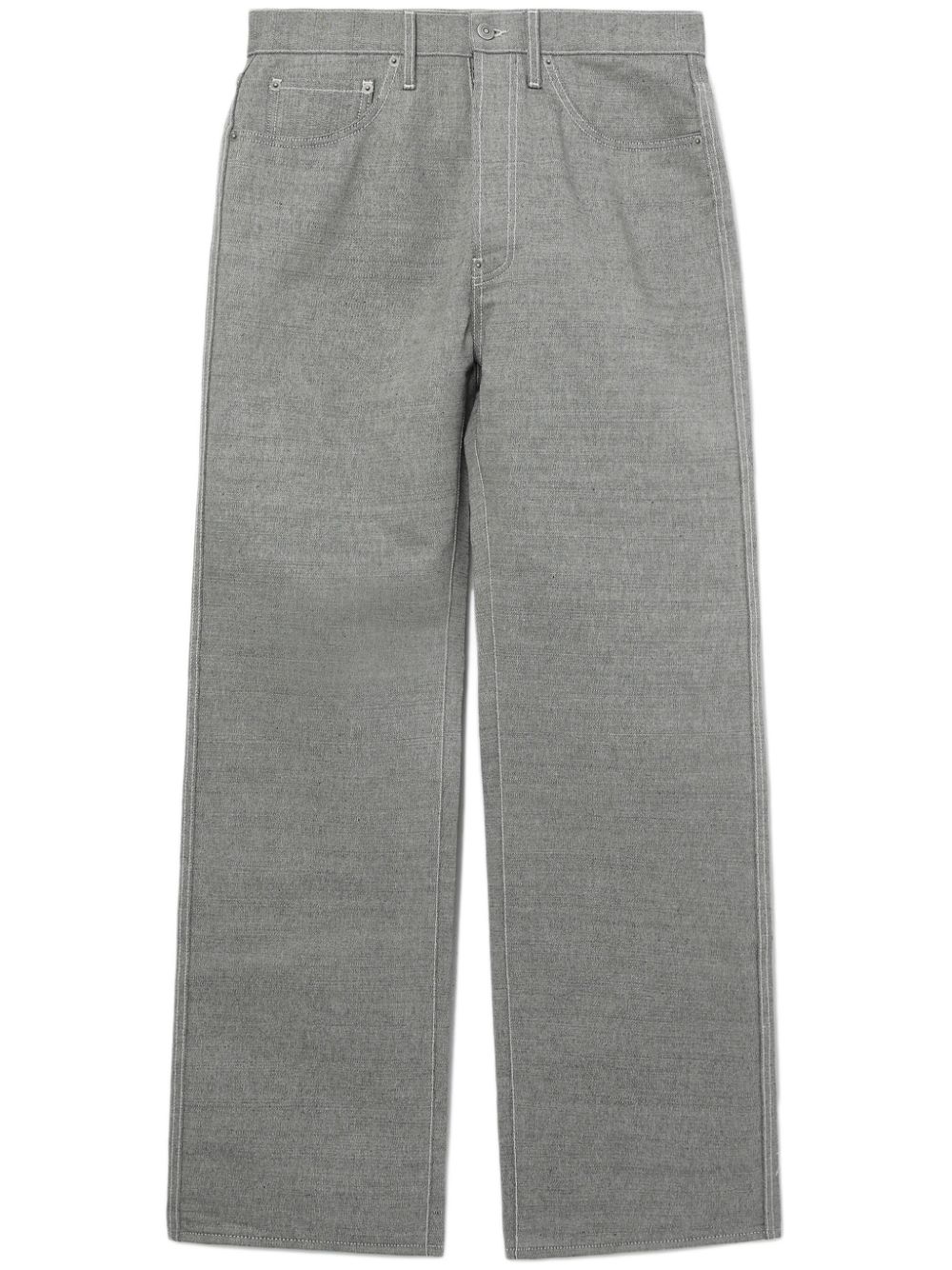 Maison Margiela adjustable-strap wide-leg jeans - Grey von Maison Margiela