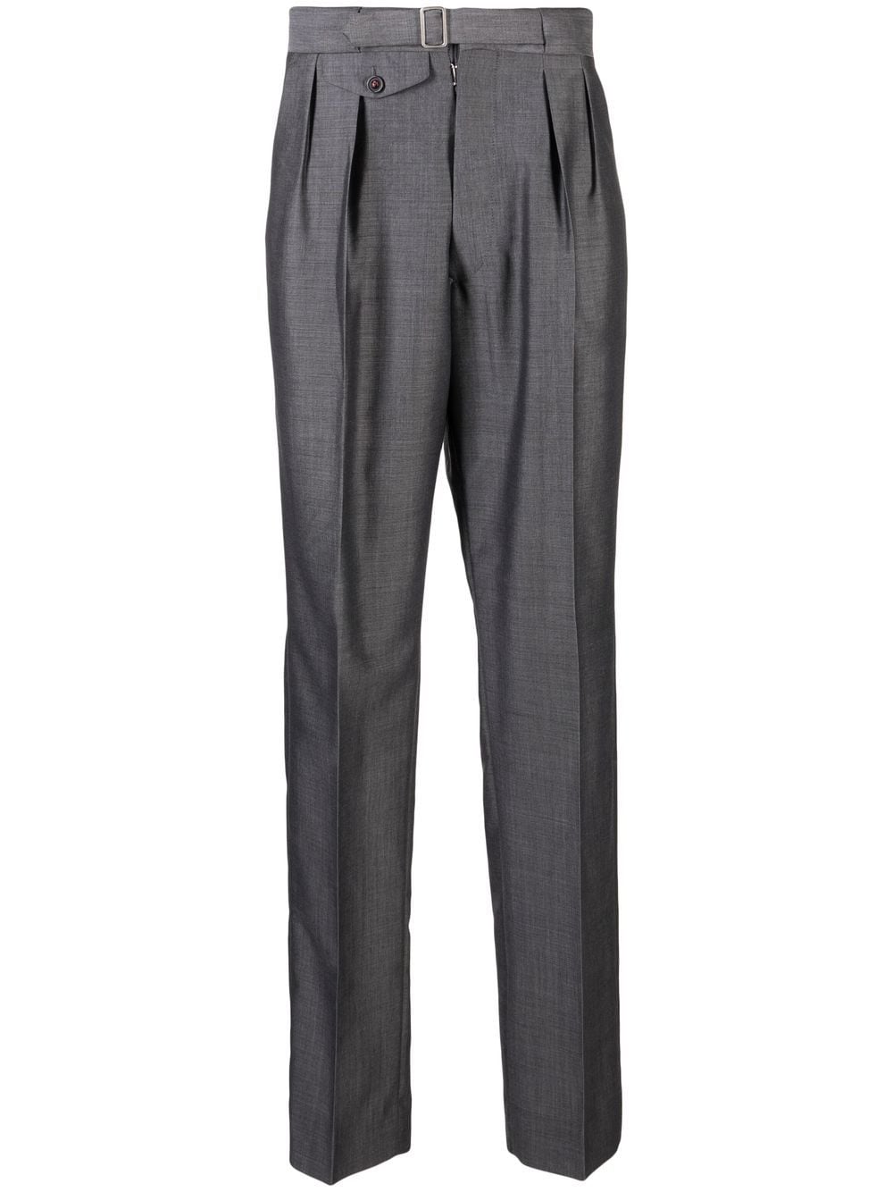 Maison Margiela belted tapered trousers - Grey von Maison Margiela