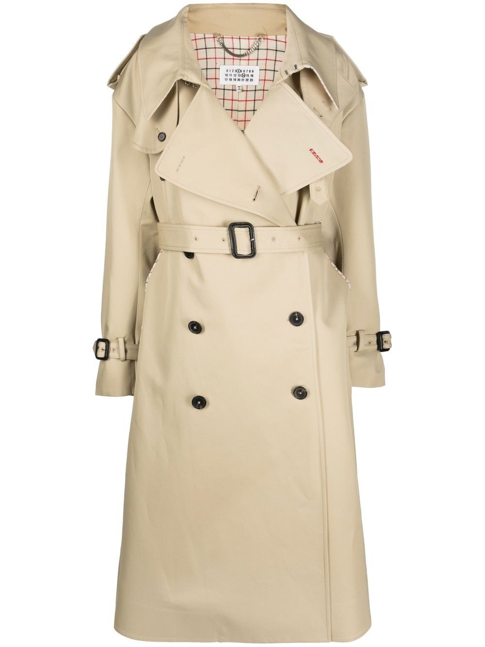 Maison Margiela double-breasted trench coat - Neutrals von Maison Margiela