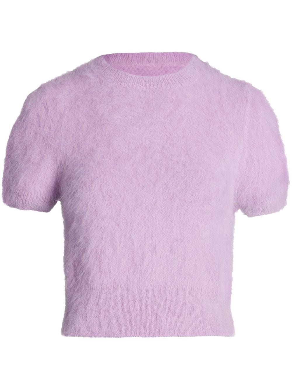 Maison Margiela short-sleeve knitted crop top - Purple von Maison Margiela