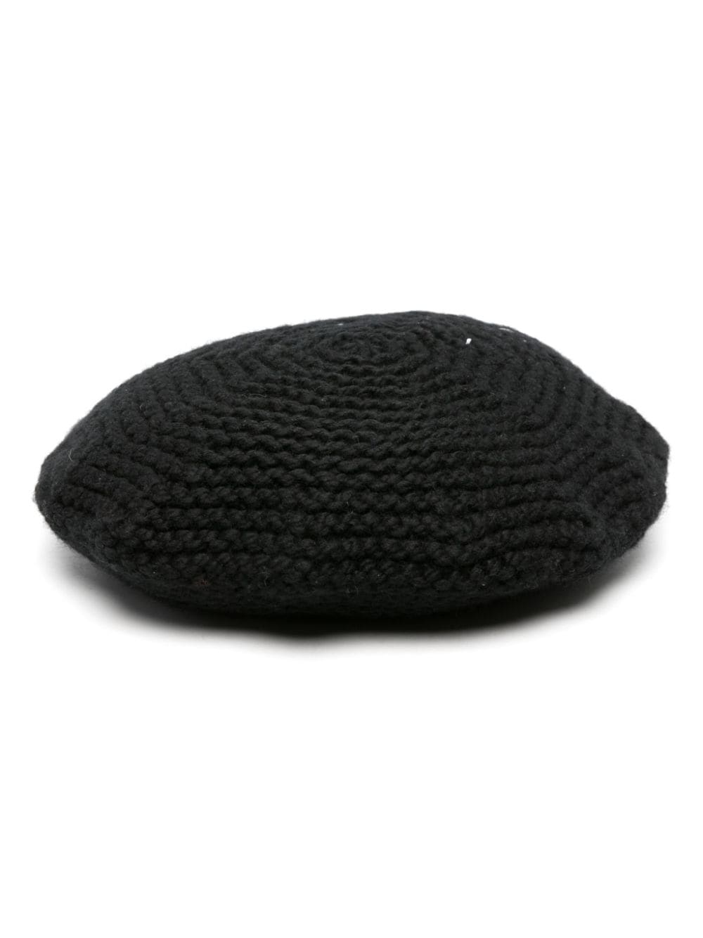 Maison Margiela chunky-knit beret hat - Black von Maison Margiela