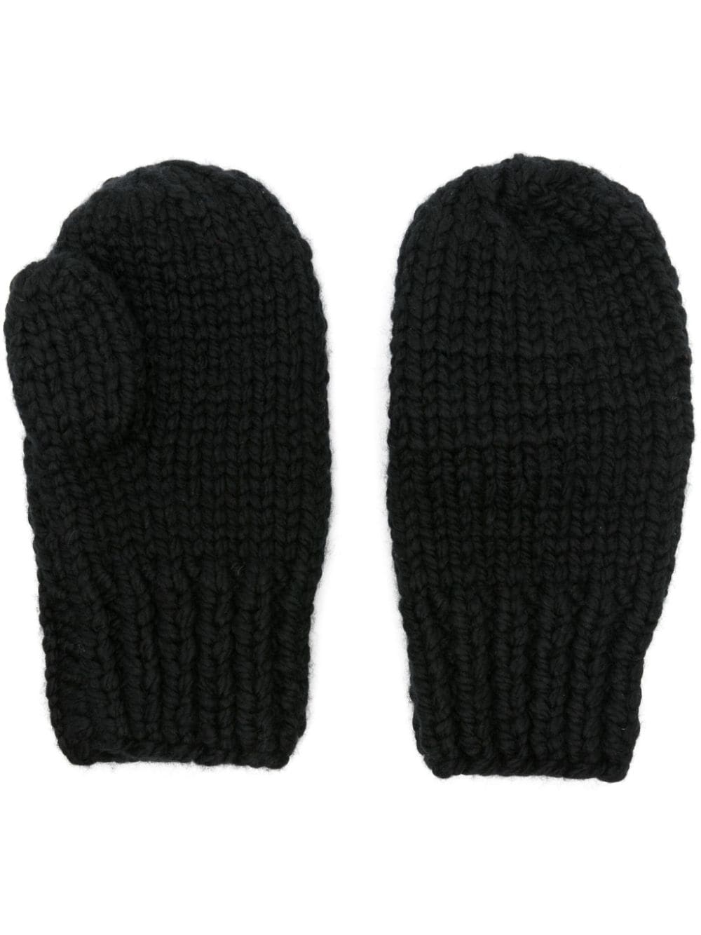 Maison Margiela chunky-knit full-finger gloves - Black von Maison Margiela