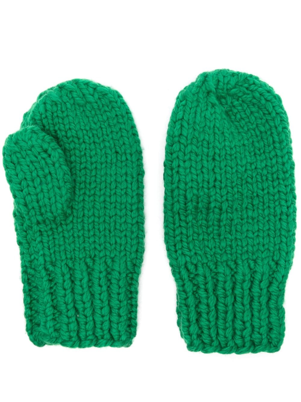 Maison Margiela chunky-knit full-finger gloves - Green von Maison Margiela