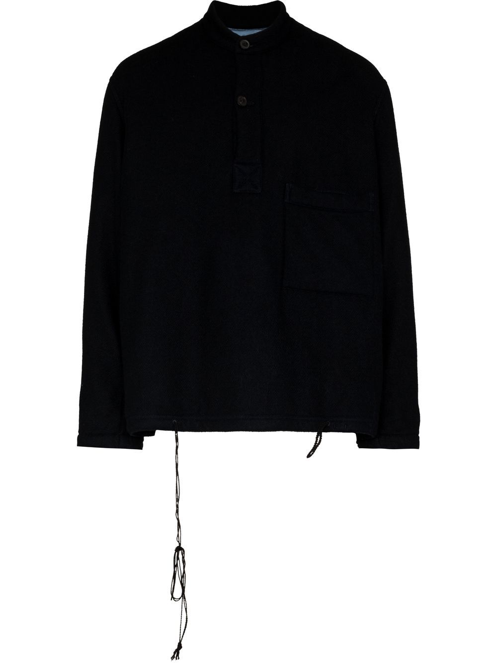 Maison Margiela collarless wool jacket - Blue von Maison Margiela