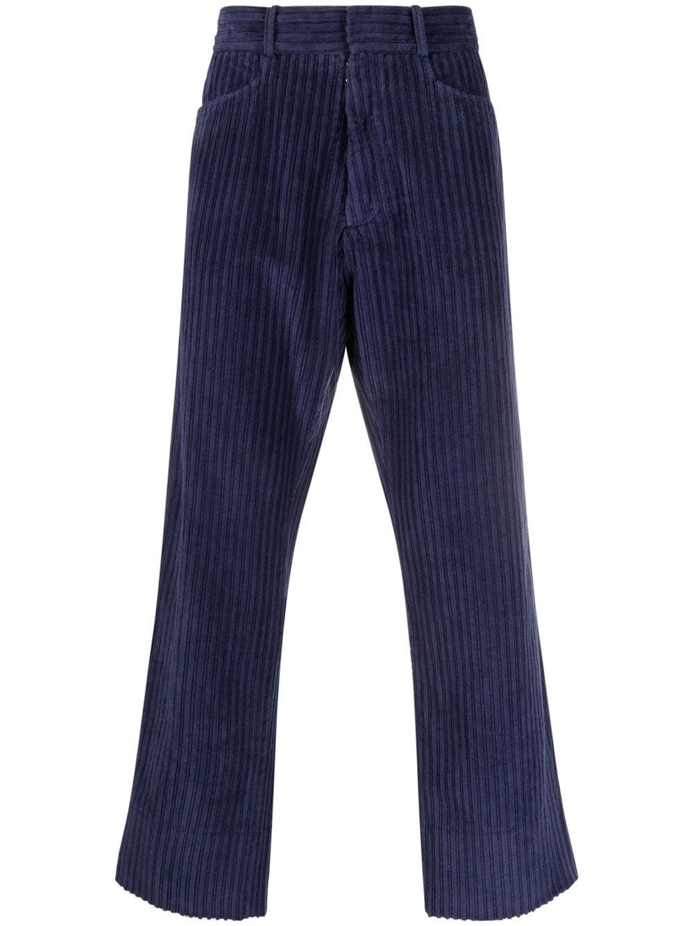 Maison Margiela cropped corduroy trousers - Blue von Maison Margiela