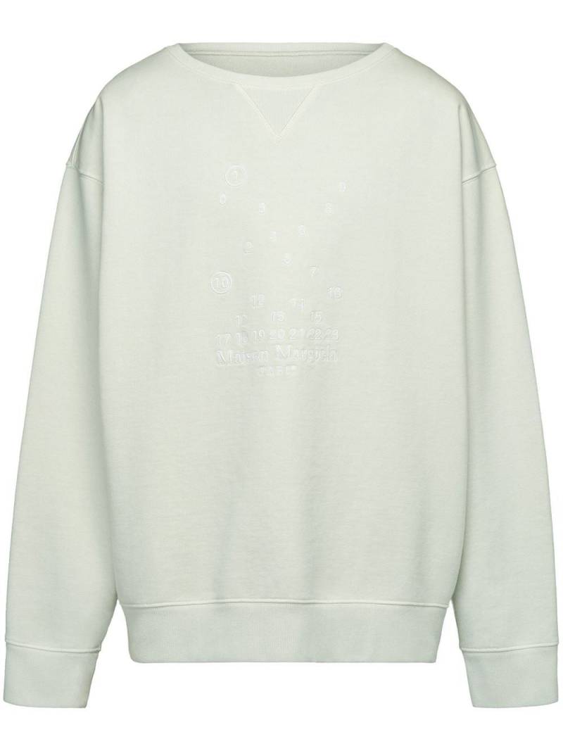 Maison Margiela Numeric logo-embroidered sweatshirt - Green von Maison Margiela