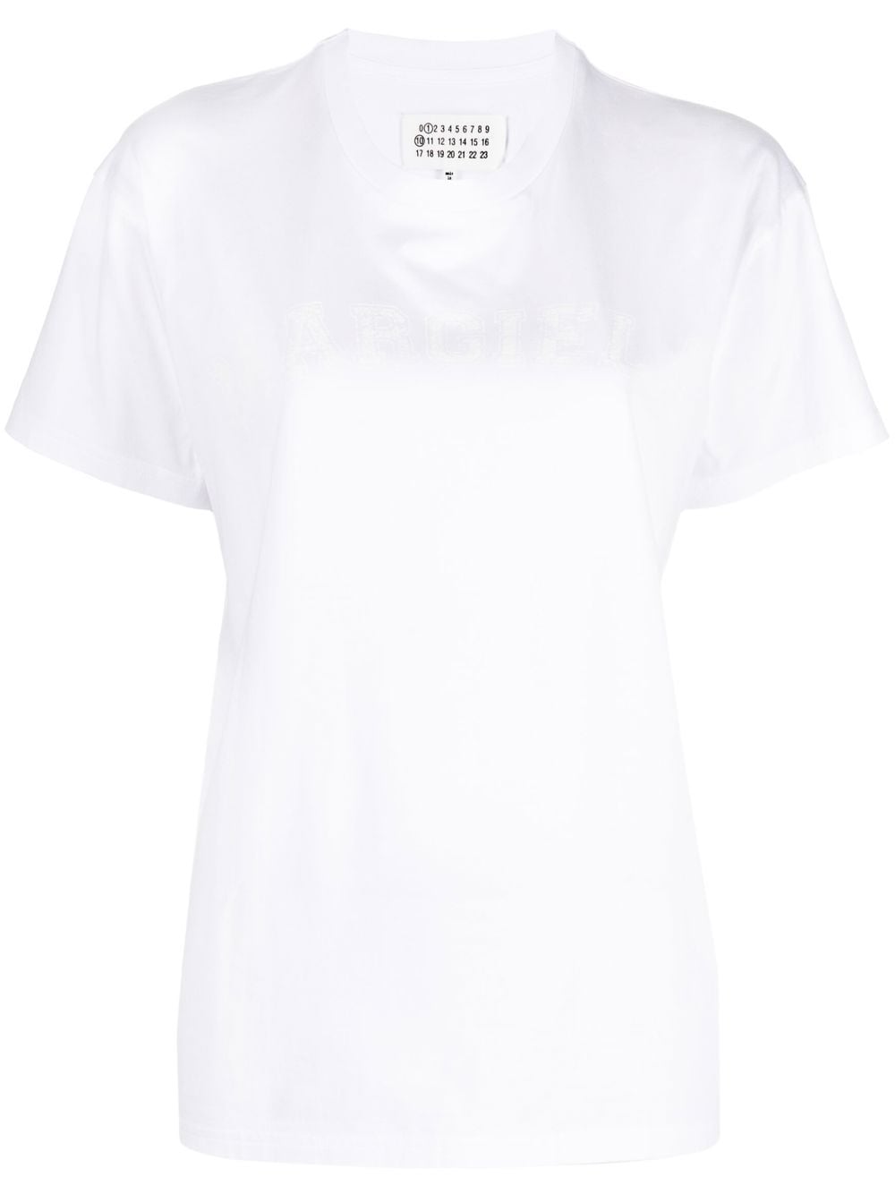 Maison Margiela logo-print jersey T-shirt - White von Maison Margiela