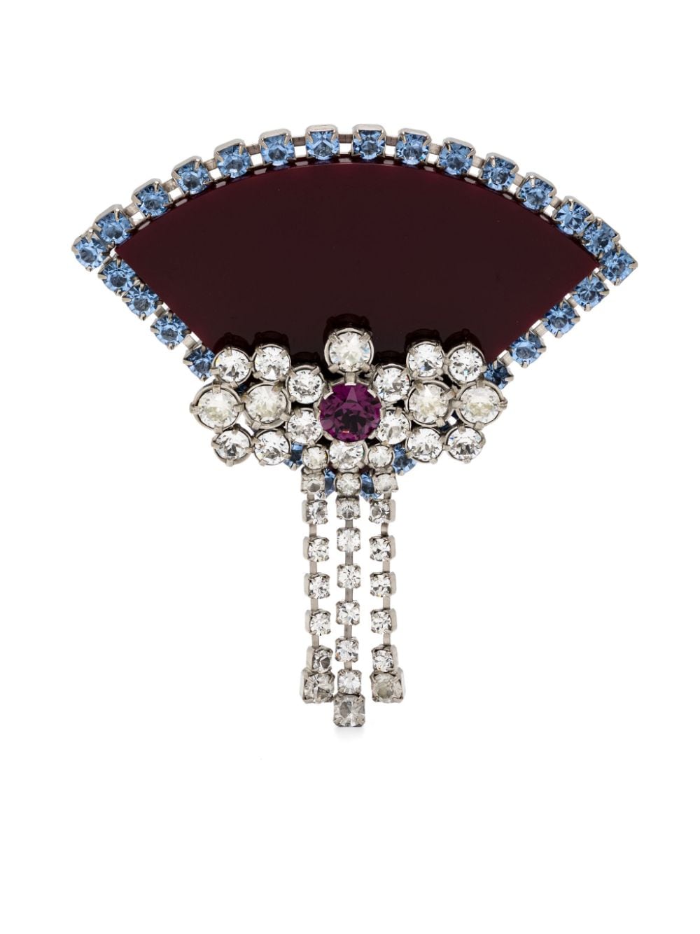 Maison Margiela crystal-embellished brooch - Red von Maison Margiela