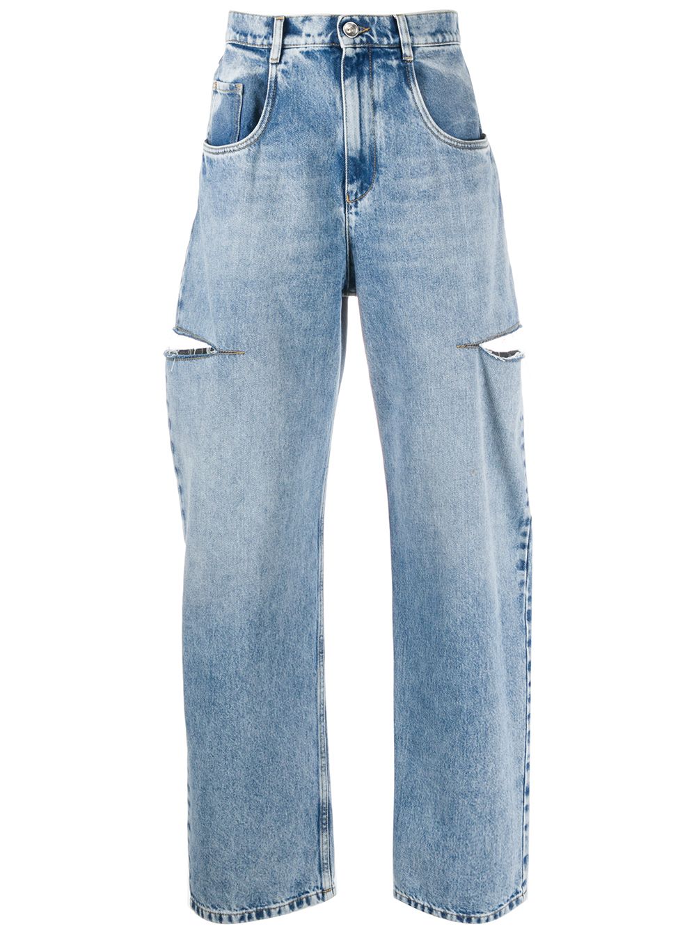 Maison Margiela cut out details loose jeans - Blue von Maison Margiela