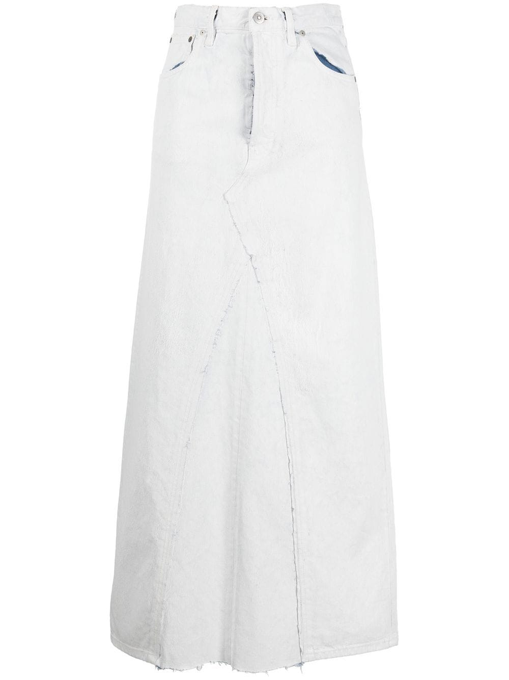 Maison Margiela denim mid-length skirt - White von Maison Margiela