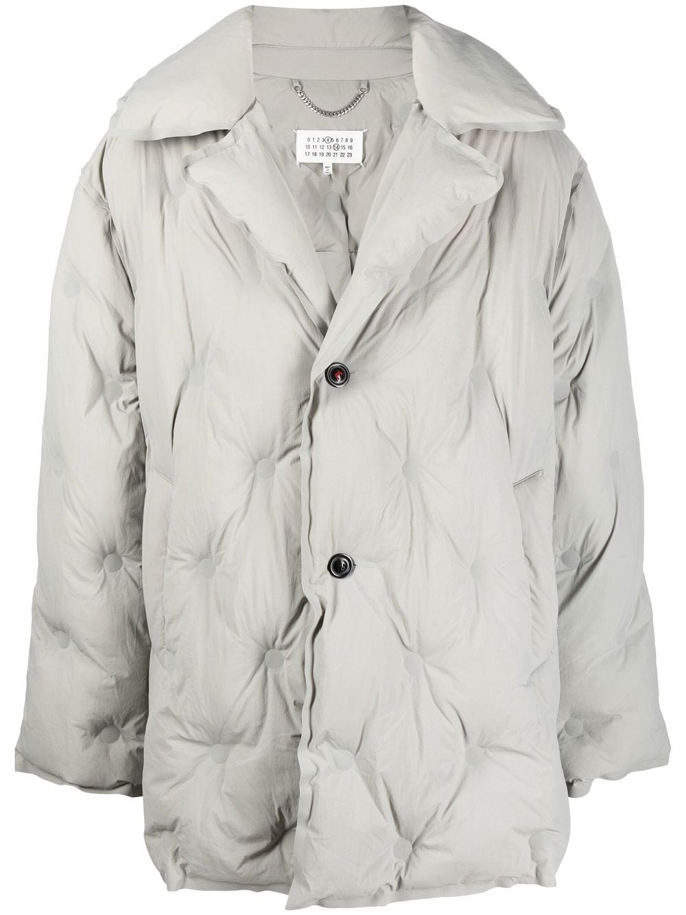 Maison Margiela single-breasted padded coat - Grey von Maison Margiela