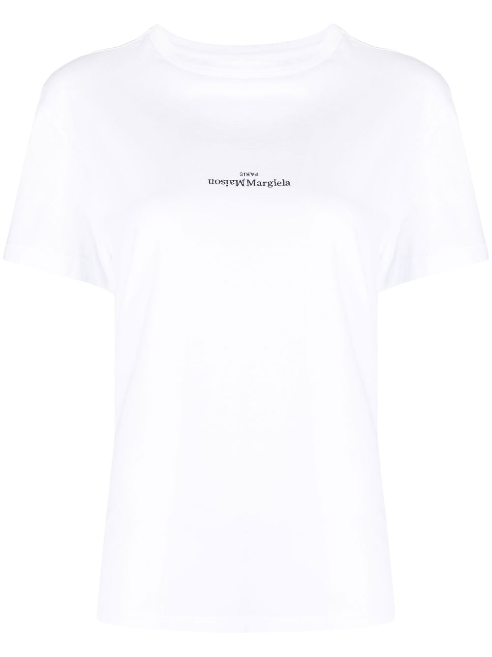 Maison Margiela embroidered-logo cotton T-shirt - White von Maison Margiela