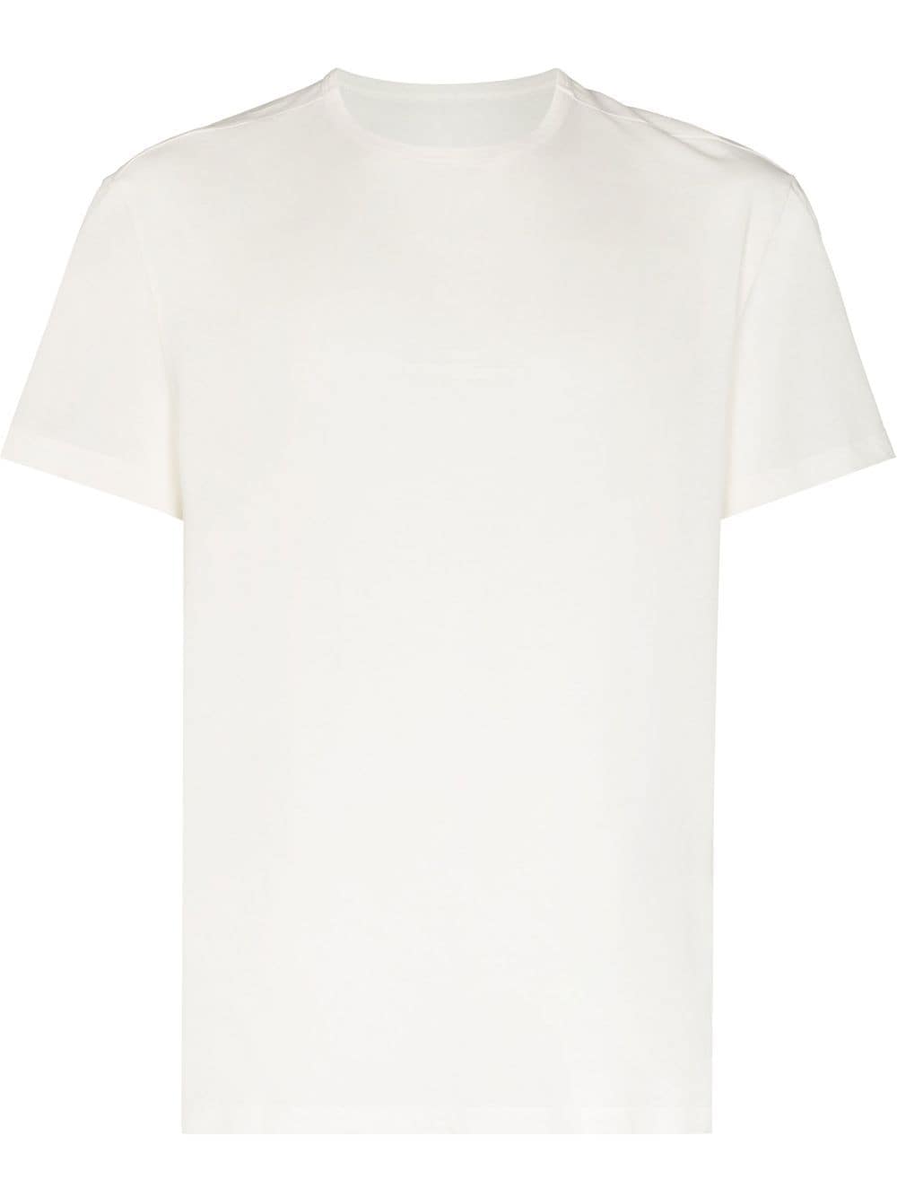 Maison Margiela logo-embroidered jersey T-shirt - Neutrals von Maison Margiela