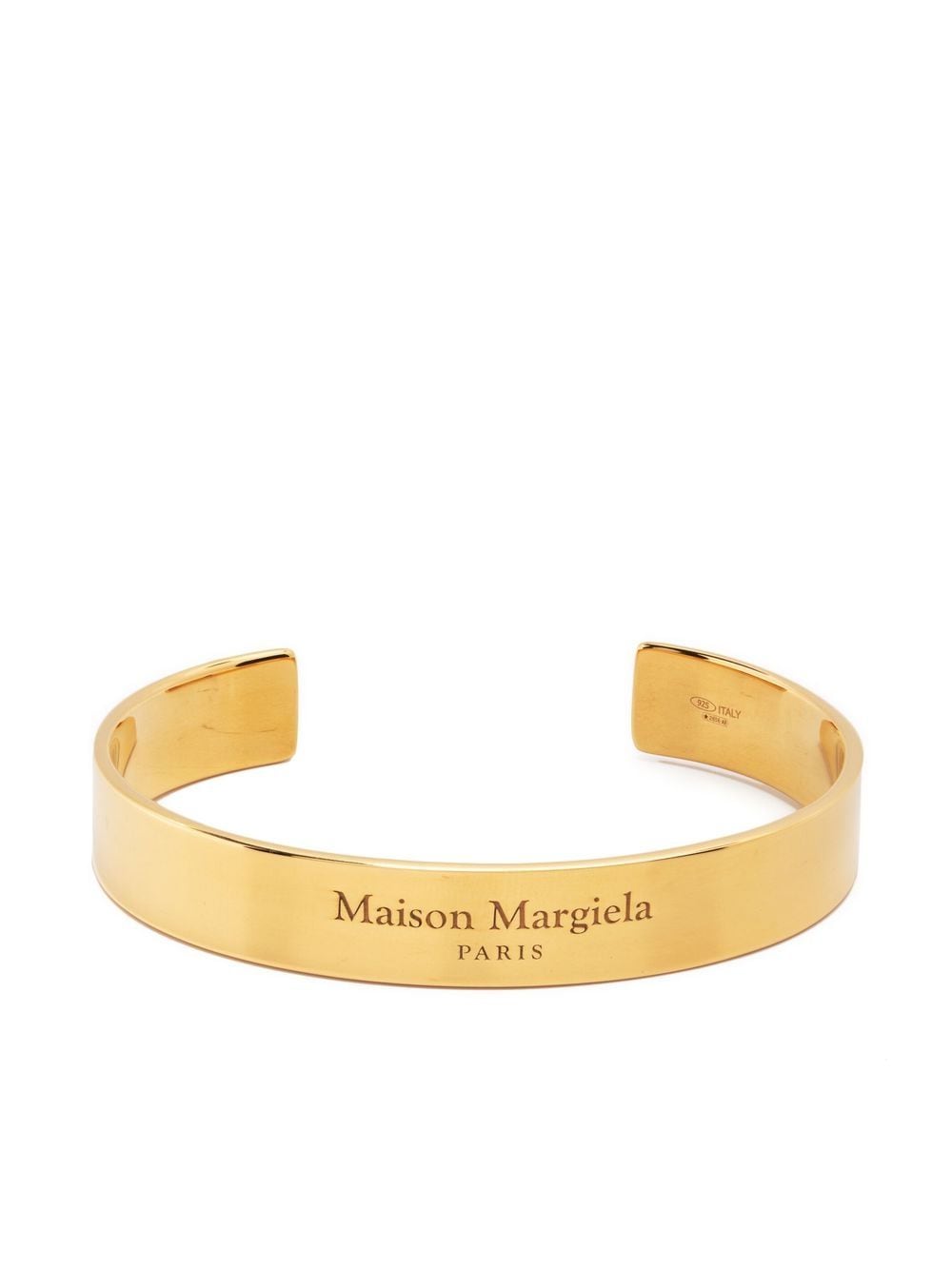 Maison Margiela logo-engraved cuff bracelet - Gold von Maison Margiela