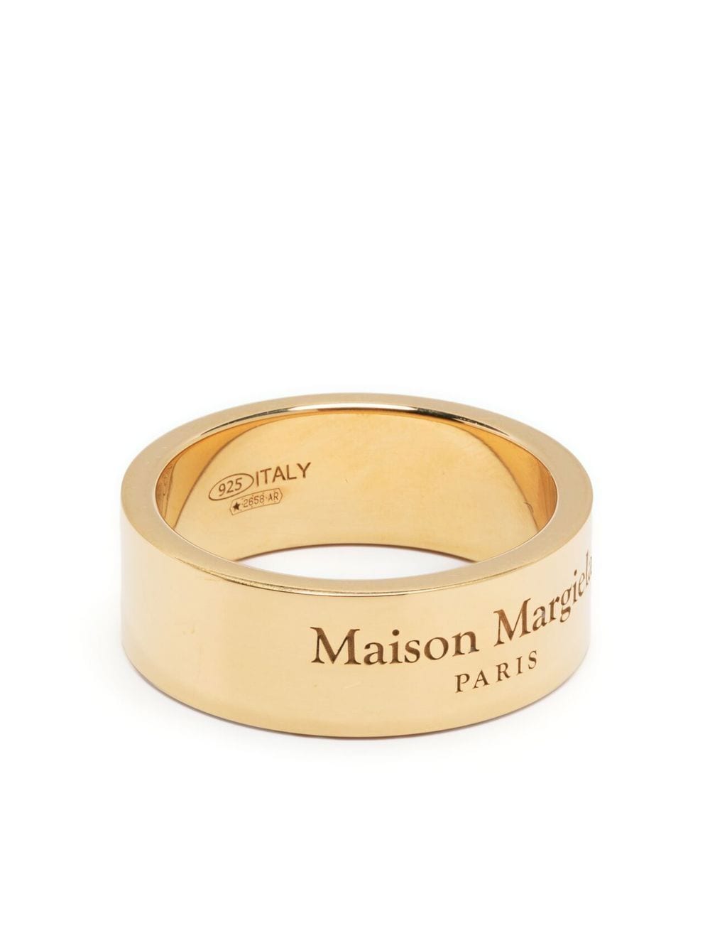 Maison Margiela gold-plated engraved-logo ring von Maison Margiela