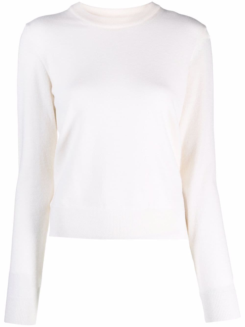 Maison Margiela fine-knit crew-neck jumper - White von Maison Margiela