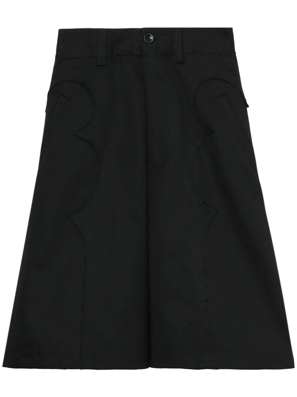 Maison Margiela flared chino shorts - Black von Maison Margiela