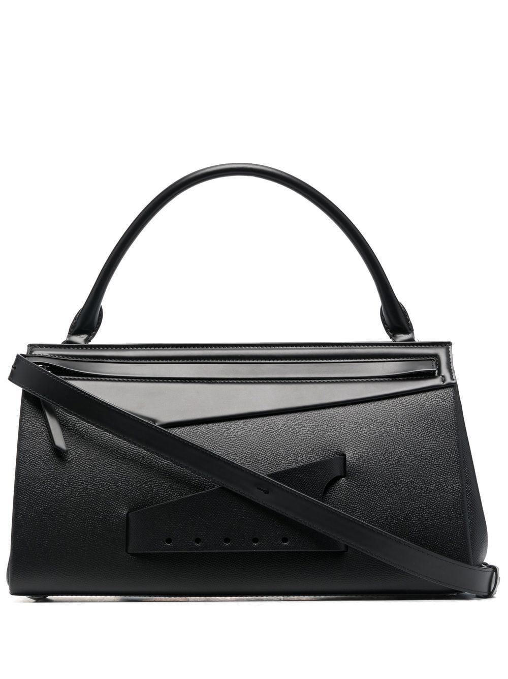 Maison Margiela Snatched leather tote bag - Black von Maison Margiela