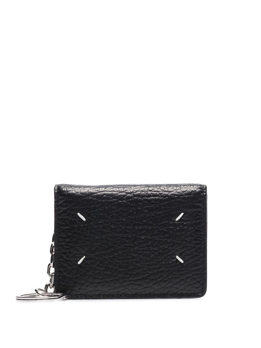 Maison Margiela four-stitch keyring card holder - Black von Maison Margiela