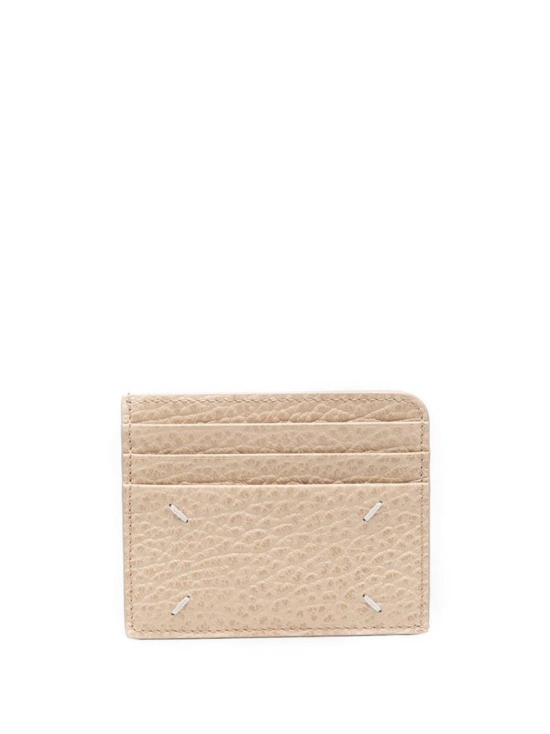 Maison Margiela four-stitch leather card holder - Neutrals von Maison Margiela