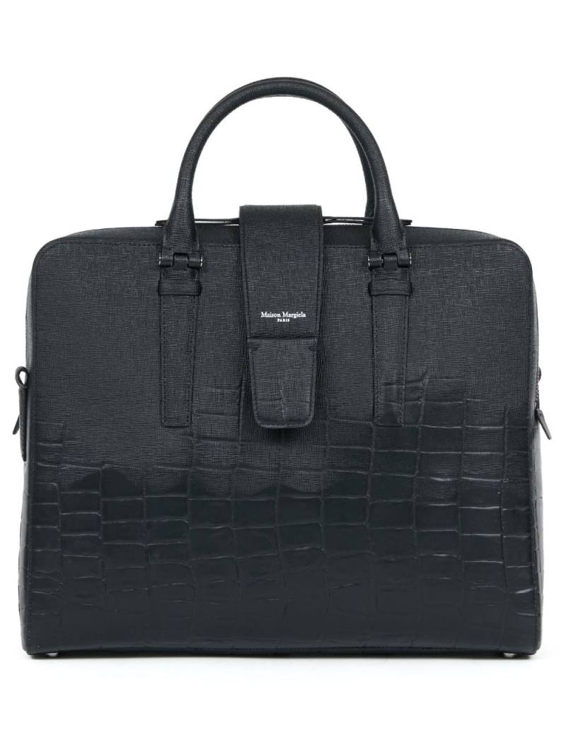 Maison Margiela Fusion leather briefcase - Black von Maison Margiela