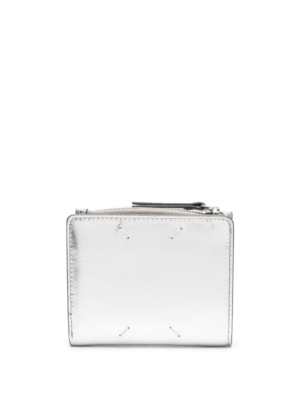 Maison Margiela four-stitch metallic wallet - Silver von Maison Margiela